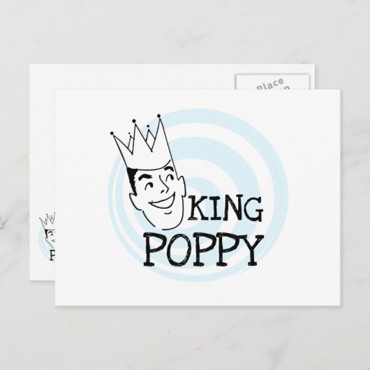 King Poppy T-shirts en geschenken Briefkaart (Voorkant / Achterkant)