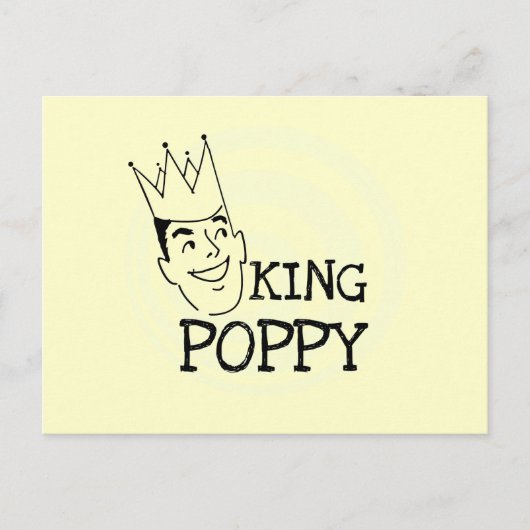 King Poppy T-shirts en geschenken Briefkaart (Voorkant)
