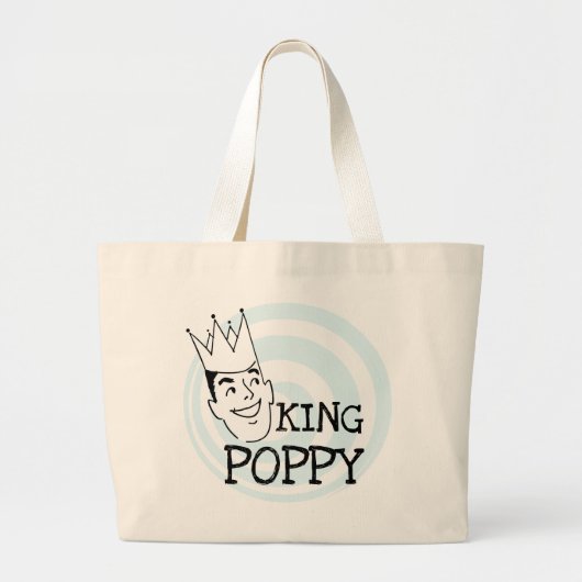 King Poppy T-shirts en geschenken Grote Tote Bag (Voorkant)