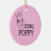 King Poppy T-shirts en geschenken Keramisch Ornament (Rechts)