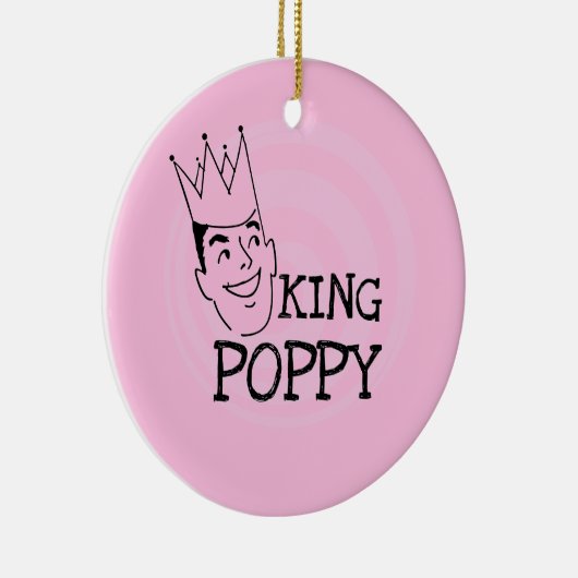 King Poppy T-shirts en geschenken Keramisch Ornament (Rechts)
