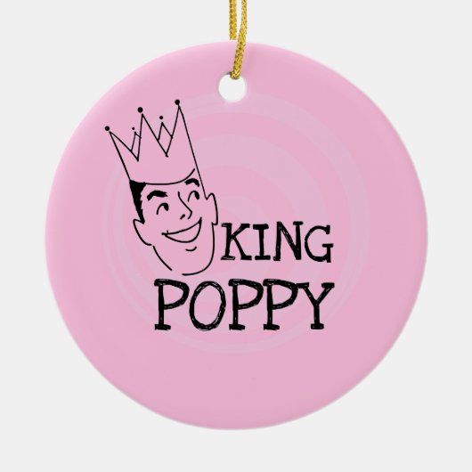 King Poppy T-shirts en geschenken Keramisch Ornament (Voorkant)