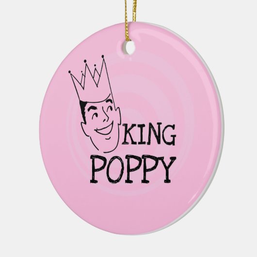 King Poppy T-shirts en geschenken Keramisch Ornament (Links)