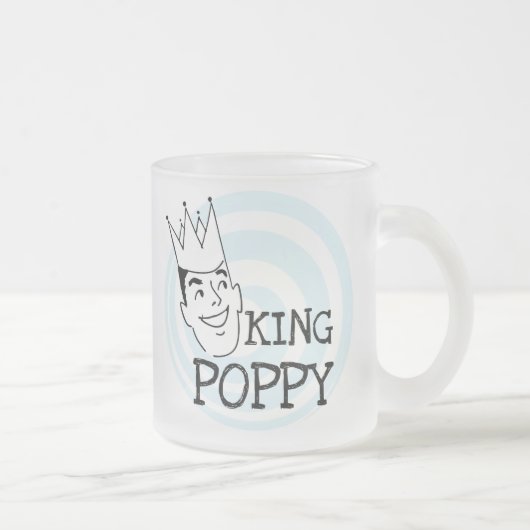 King Poppy T-shirts en geschenken Matglas Koffiemok (Rechts)