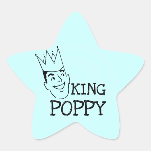 King Poppy T-shirts en geschenken Ster Sticker (Voorkant)
