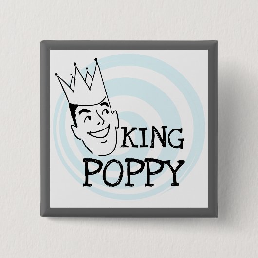 King Poppy T-shirts en geschenken Vierkante Button 5,1 Cm (Voorkant)