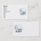 King Poppy T-shirts en geschenken Visitekaartje (Voorkant / Achterkant)