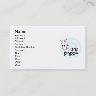 King Poppy T-shirts en geschenken Visitekaartje