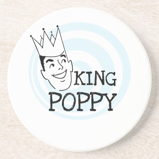 King Poppy T-shirts en geschenken Zandsteen Onderzetter (Voorkant)