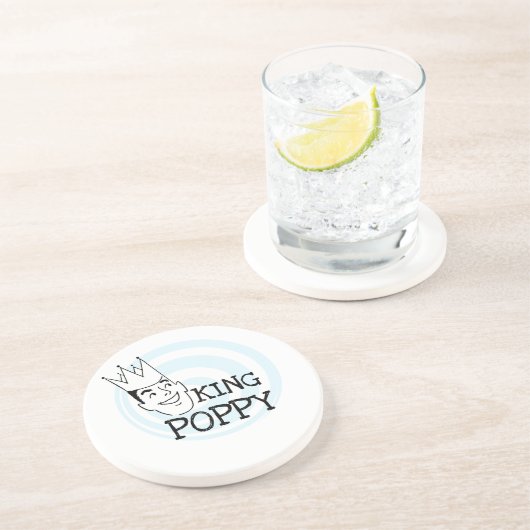King Poppy T-shirts en geschenken Zandsteen Onderzetter (Zijkant)