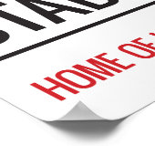 King Power Stadium Street Sign Poster (Hoek)