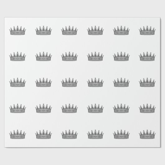 King Prince Royal Royalty Fairytale Crown Cadeaupapier (Vlak)