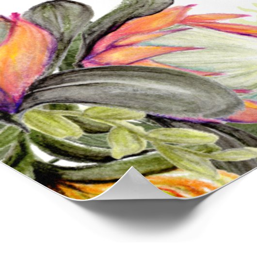 King Protea Bouquet Wedding poster (Hoek)