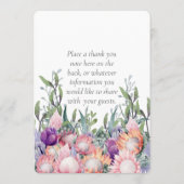 King Protea Bright Colored Exotic Flowers Program Programmakaart (Achterkant)