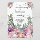 King Protea Bright Colored Exotic Flowers Program Programmakaart (Voorkant)