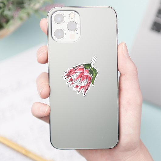 King Protea Custom cut Sticker II (Telefoon)