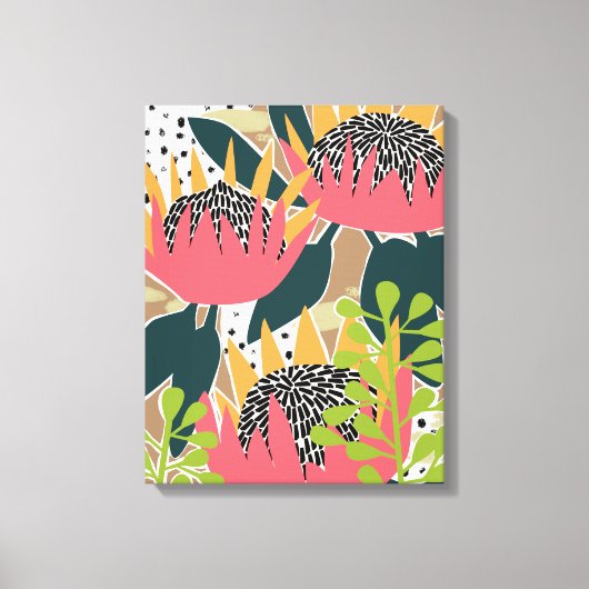 King Protea I Canvas Afdruk (Voorkant)