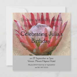 King Protea Uitnodiging High Tea