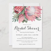 King Protea Waterverf Botanisch Vrijgezellenfeest Kaart (Voorkant)