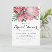 King Protea Waterverf Botanisch Vrijgezellenfeest Kaart (Staand voorkant)