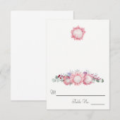 King Protea Waterverf Botanische Escort Kaart (Voorkant / Achterkant)