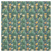 King Protea waterverf oud botanisch Stof (Swatch)