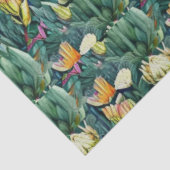 King Protea waterverf oud botanisch Tissuepapier (Detail)