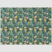 King Protea waterverf oud botanisch Tissuepapier (Voorkant)