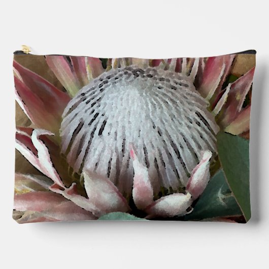 King Protea waterverf Pouch Etui (Voorkant)
