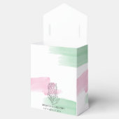 King Protea Waterverf Wedding Bedankdoosjes (Geopend)