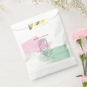 King Protea Waterverf Wedding Bedankzakje (Gezegeld)