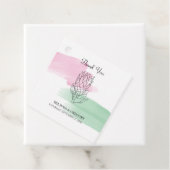 King Protea Waterverf Wedding Gift Bedankjes Labels (In situ)