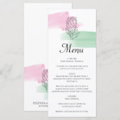 King Protea Waterverf Wedding Menu (Voorkant / Achterkant)