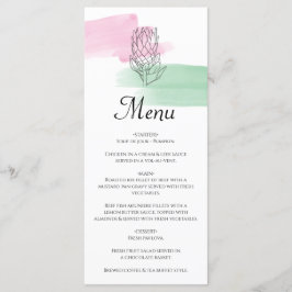 King Protea Waterverf Wedding Menu