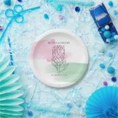 King Protea Waterverf Wedding Papieren Bordje (Feest)