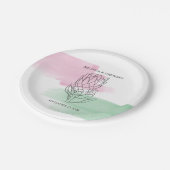 King Protea Waterverf Wedding Papieren Bordje (Gekanteld)