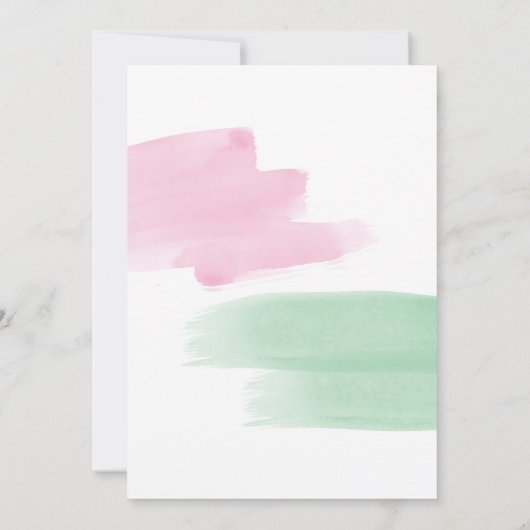 King Protea Waterverf Wedding Save the Date (Achterkant)