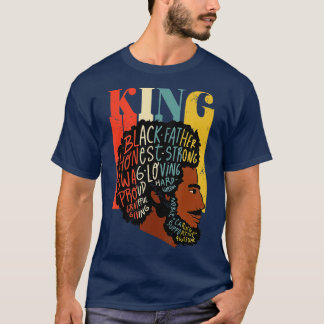 King Proud Melanated Dad Black Fathers Day Junetee T-shirt