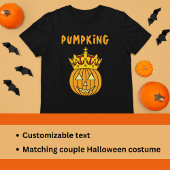 King Pumpkin Pun Humor Couple Halloween Costume T-shirt