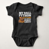 King Python Snake Funny Snake Owner Quote Romper (Voorkant)