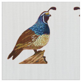 King Quail in het wit Stof