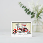 King & Queen - 3,5 x 2,5 Bruiloft Receptie Kaarten (Staand voorkant)