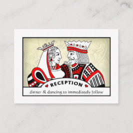 King & Queen - 3,5 x 2,5 Bruiloft Receptie Kaarten