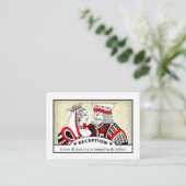 King & Queen - 3,5 x 2,5 Bruiloft Receptie Kaarten (Staand voorkant)