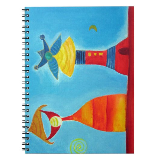 King Queen Abstract Art Whimsical Notitieboek (Voorkant)