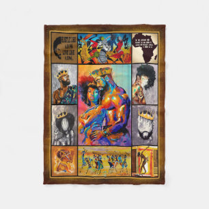 King Queen African Culture Bedding Fleece Deken