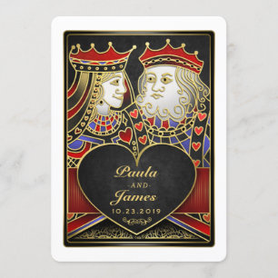 King & Queen Black Gold Vegas en Uitnodiging