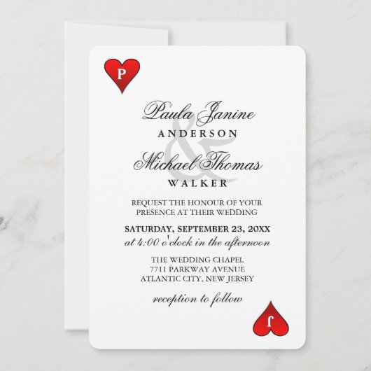 King & Queen Black, Red & Gold Vegas Kaart (Achterkant)