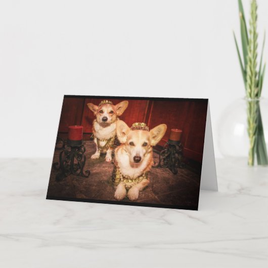 King & Queen Corgi Jubileum kaart (Voorkant)