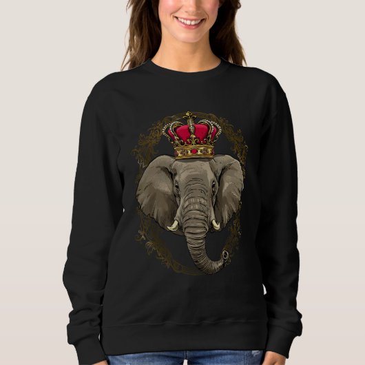 King Queen Elephant Princess African Animal Elepha Trui (Voorkant)